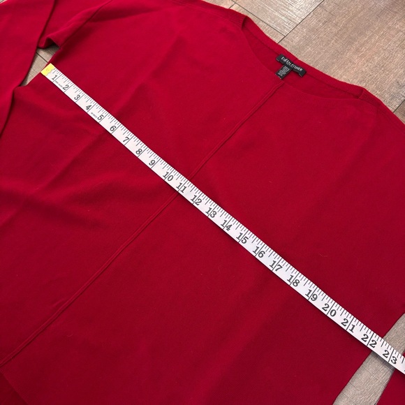 EILEEN FISHER Merino Wool Red Sweater Women's Petite Medium - Picture 12 of 15